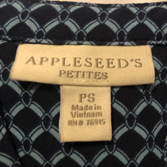 NWOT Appleseed’s Petites Utility Blouse Metal Trimmed Pockets SP Dark Blue - Picture 4 of 6